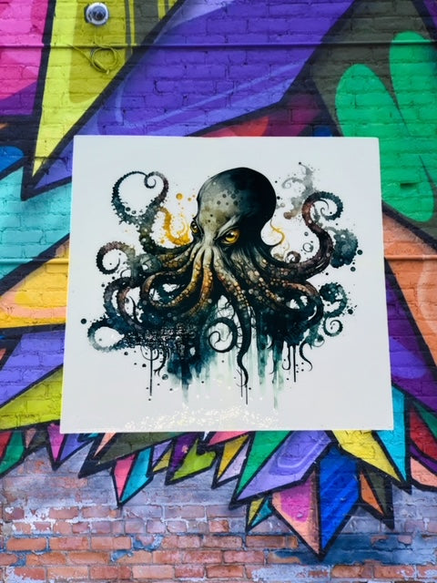 214. Gothic Octopus Decal