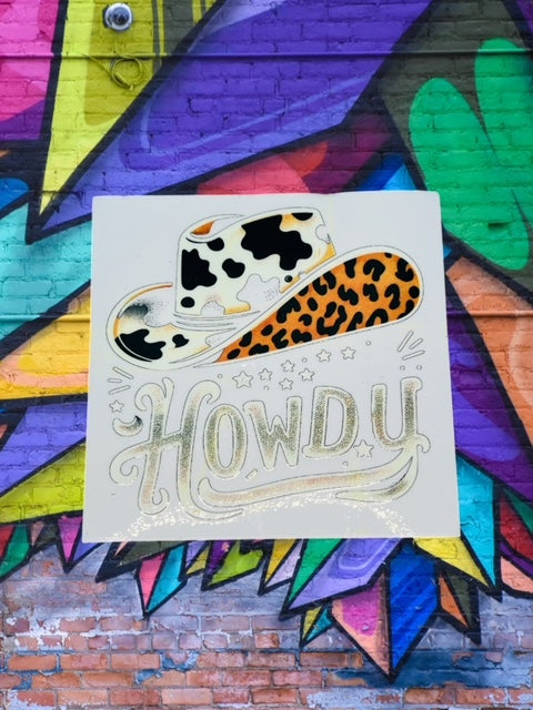 12. Howdy Distressed Decal