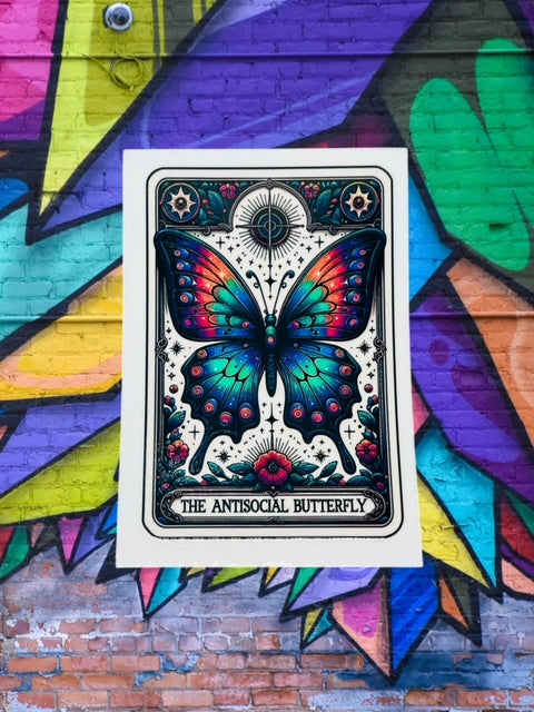 69. The Antisocial Butterfly Tarot Card Decal