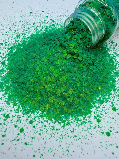 Palm Paradise- Green Pearl Shimmer Chunky Mixed Glitter