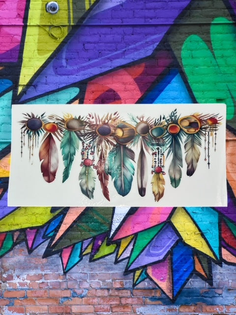 413. Boho Feather Embellishment Sheet