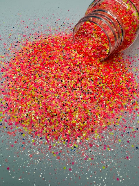 Citrus Sugar - Pink Yellow and Mirrored Mini Chunky Glitter 6-7