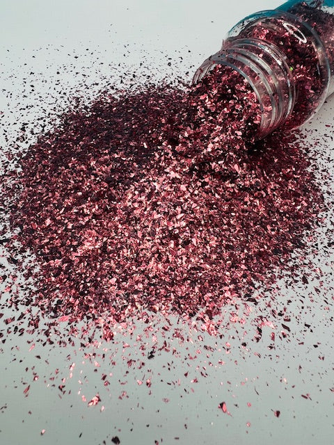 Dark Rose Gold- Crushed Glass Glitter 6-6