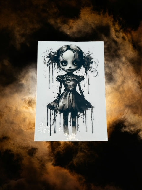 416. Creepy Doll Decal