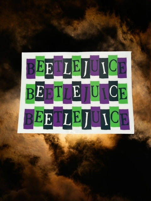 416. Beetlejuice X3 Decal