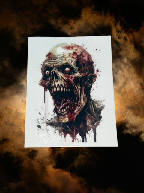 436. Bloody Zombie Decal