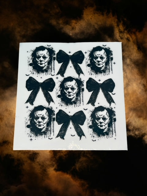 447. Michael Myers and Bows Embellishment Decal