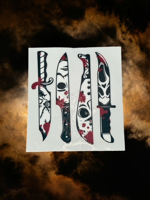 445. Horror Knives Decal