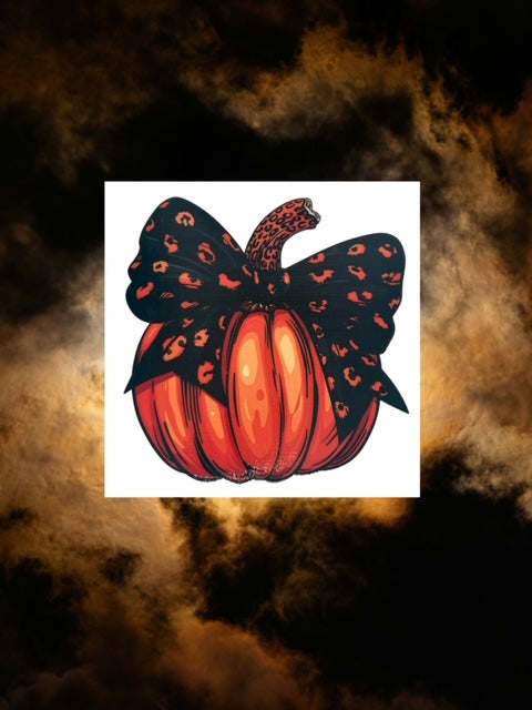 446. Leopard Pumpkin Decal