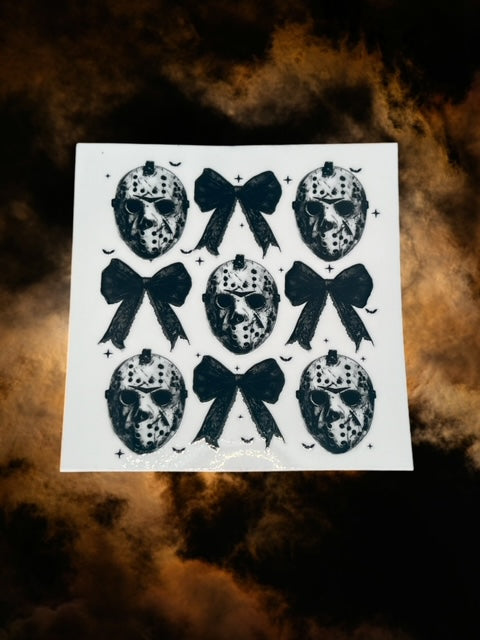 442. Jason Mask and Bows Decal