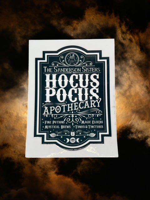 449. Hocus Pocus Apothecary Decal