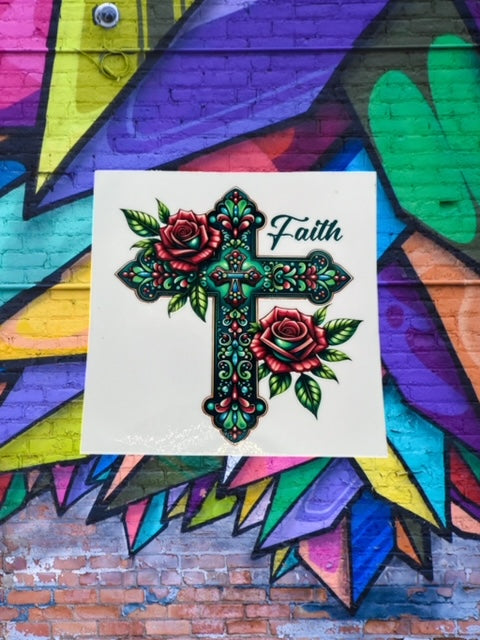 458. Faith Cross Decal