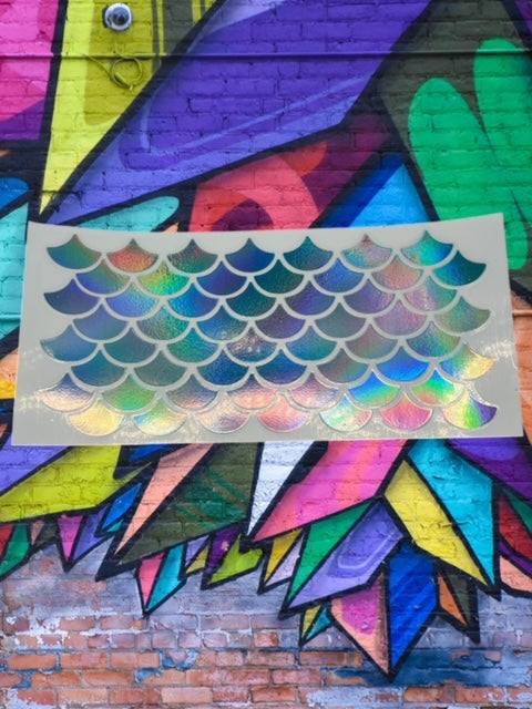 478. Textured Holographic Mermaid Scales Large UVDTF