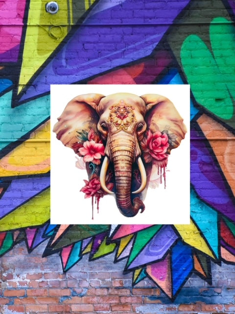 113. Floral Elephant