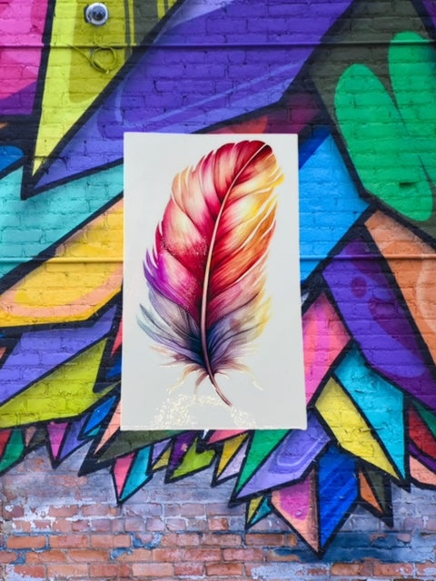 483. Boho Feather Decal