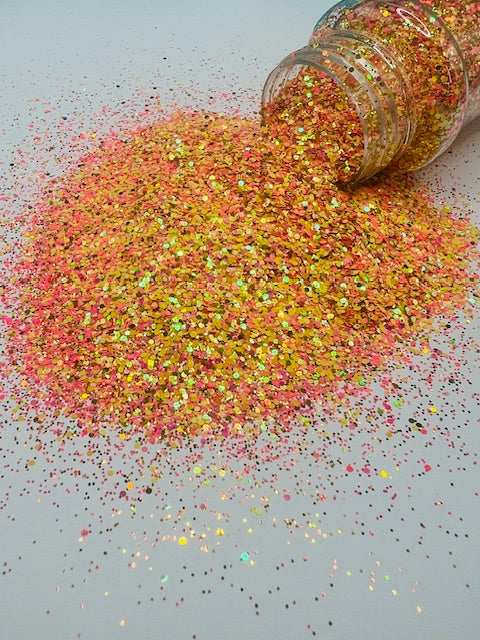 Malibu - Yellow Pink Gold Custom Mixed Mini Chunky Glitter