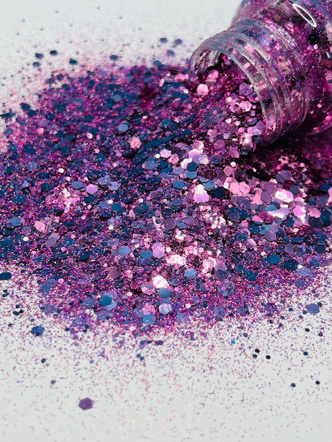 Nicki- Pink Holographic Mixed Glitter