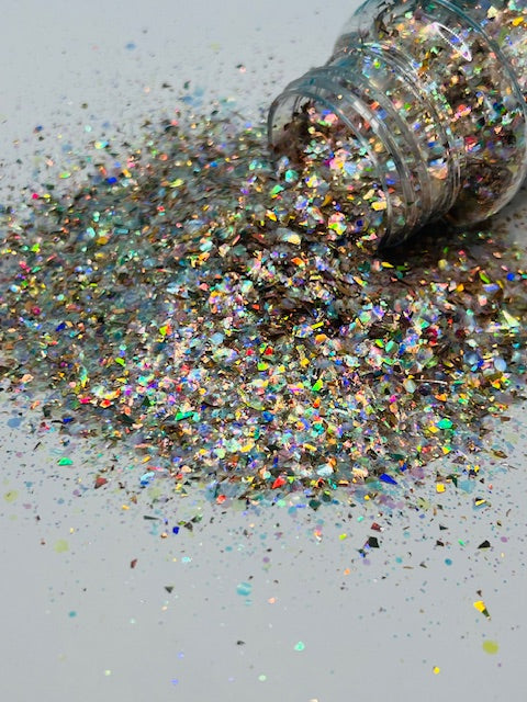 Hundo- Gold Holographic Crushed Glass Glitter