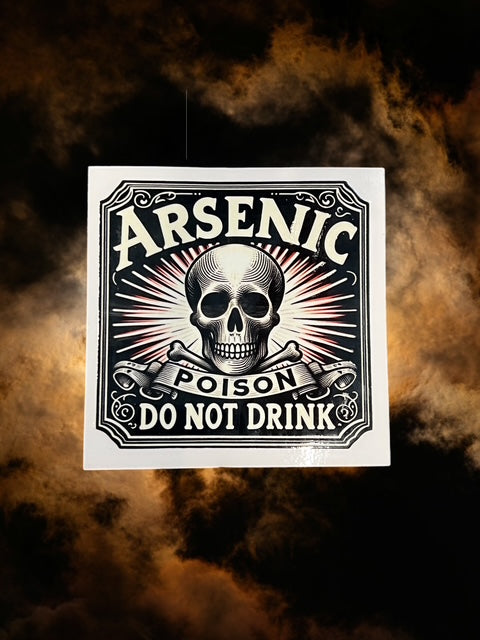 492. Arsenic Poison Label Decal