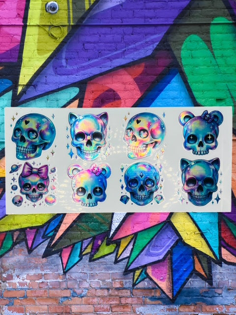 409. Holographic Skulls UVDTF