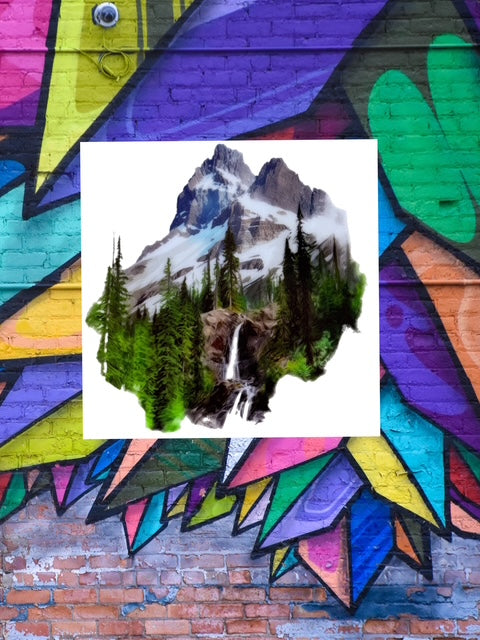 45. Mountain Scenery Decal